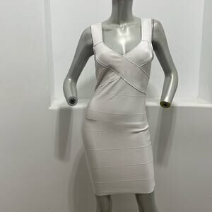 VALIANT Paris Sleeveless Bandage Mini Dress White Size M